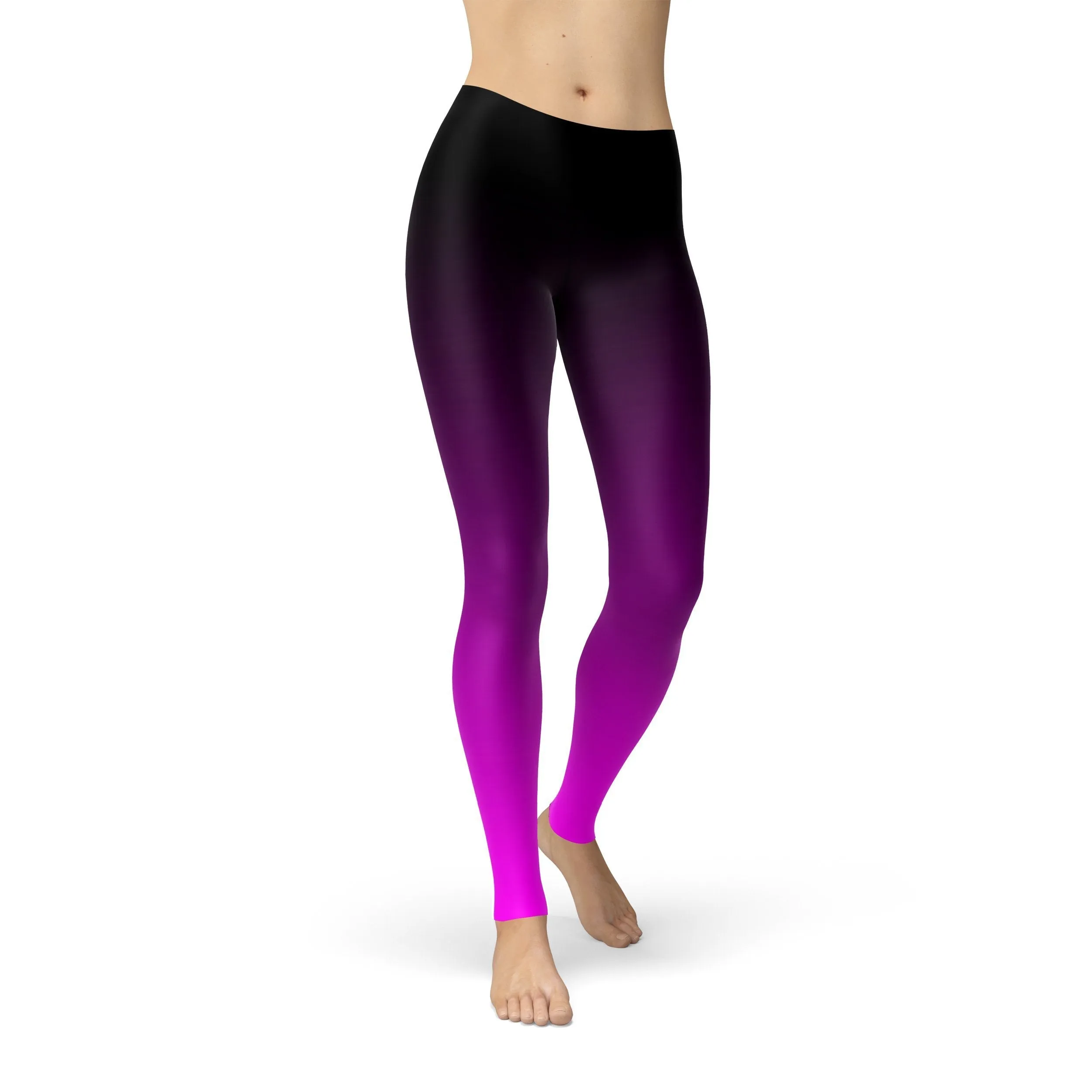 Jean Black Pink Ombre Leggings