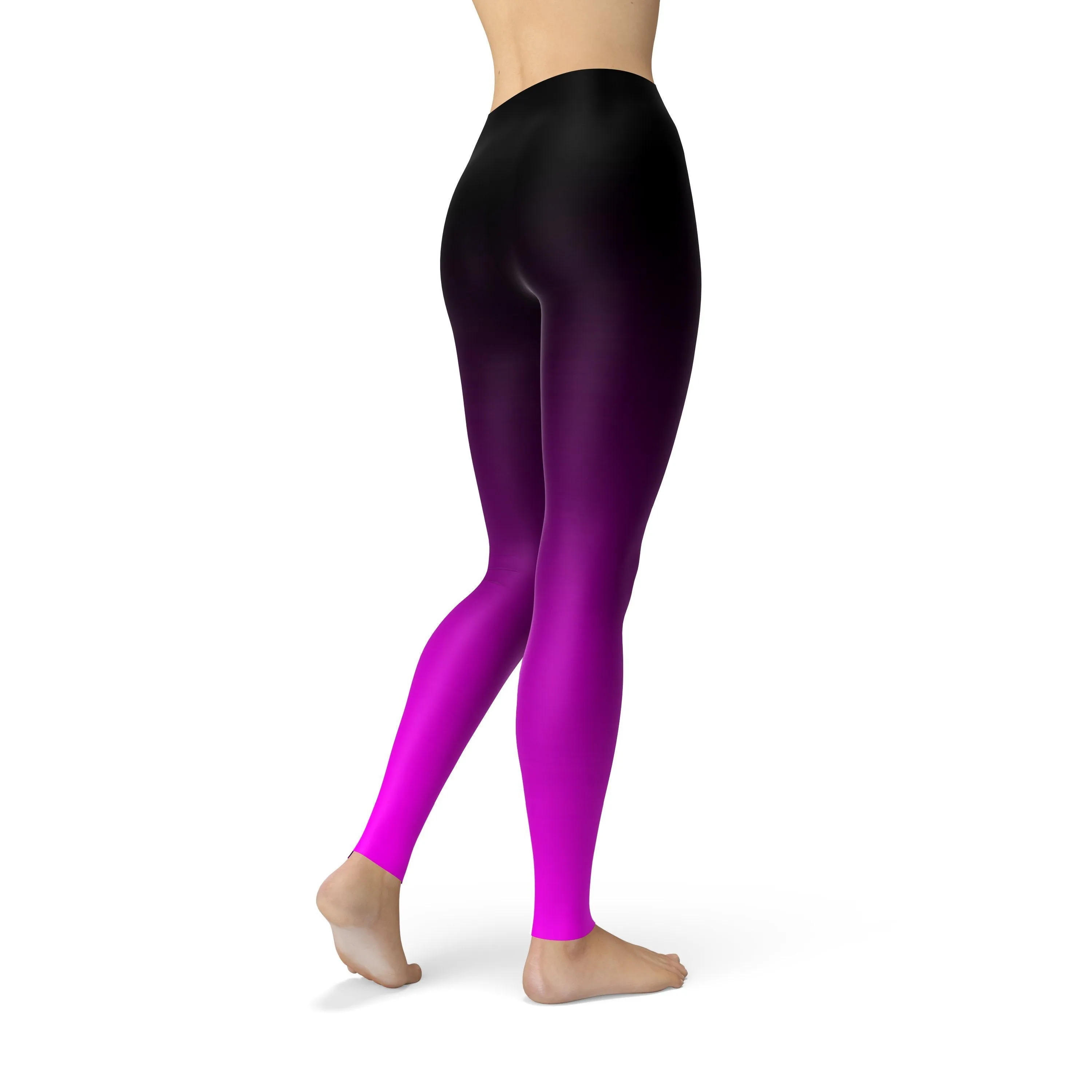 Jean Black Pink Ombre Leggings