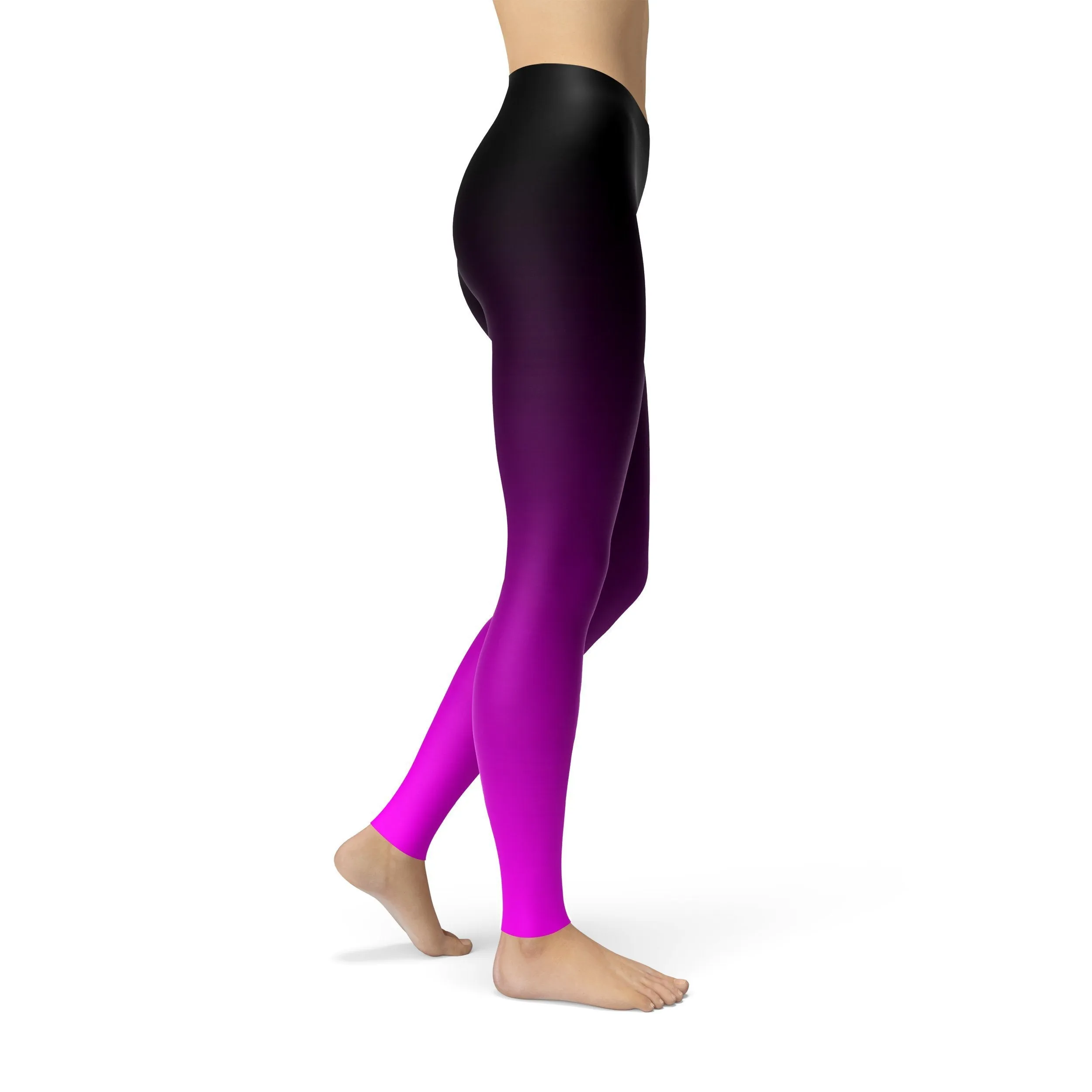 Jean Black Pink Ombre Leggings