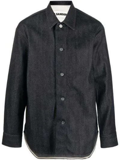 Jil Sander  |Denim Long Sleeves Plain Designers Shirts