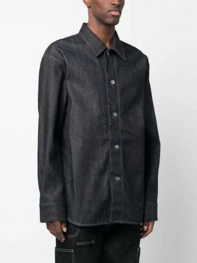 Jil Sander  |Denim Long Sleeves Plain Designers Shirts