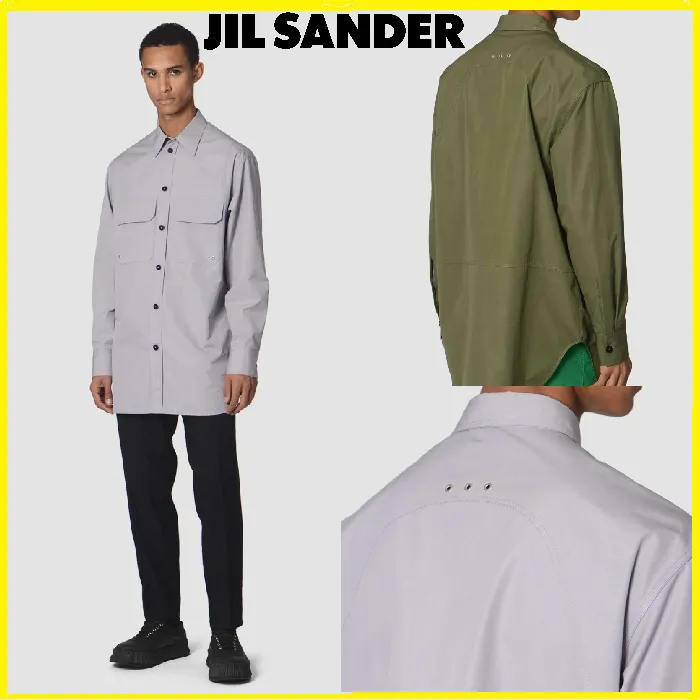 Jil Sander  |Long Sleeves Plain Cotton Designers Shirts