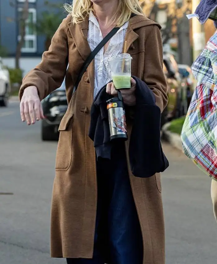 Kirsten Dunst Brown Hooded Coat - William Jacket