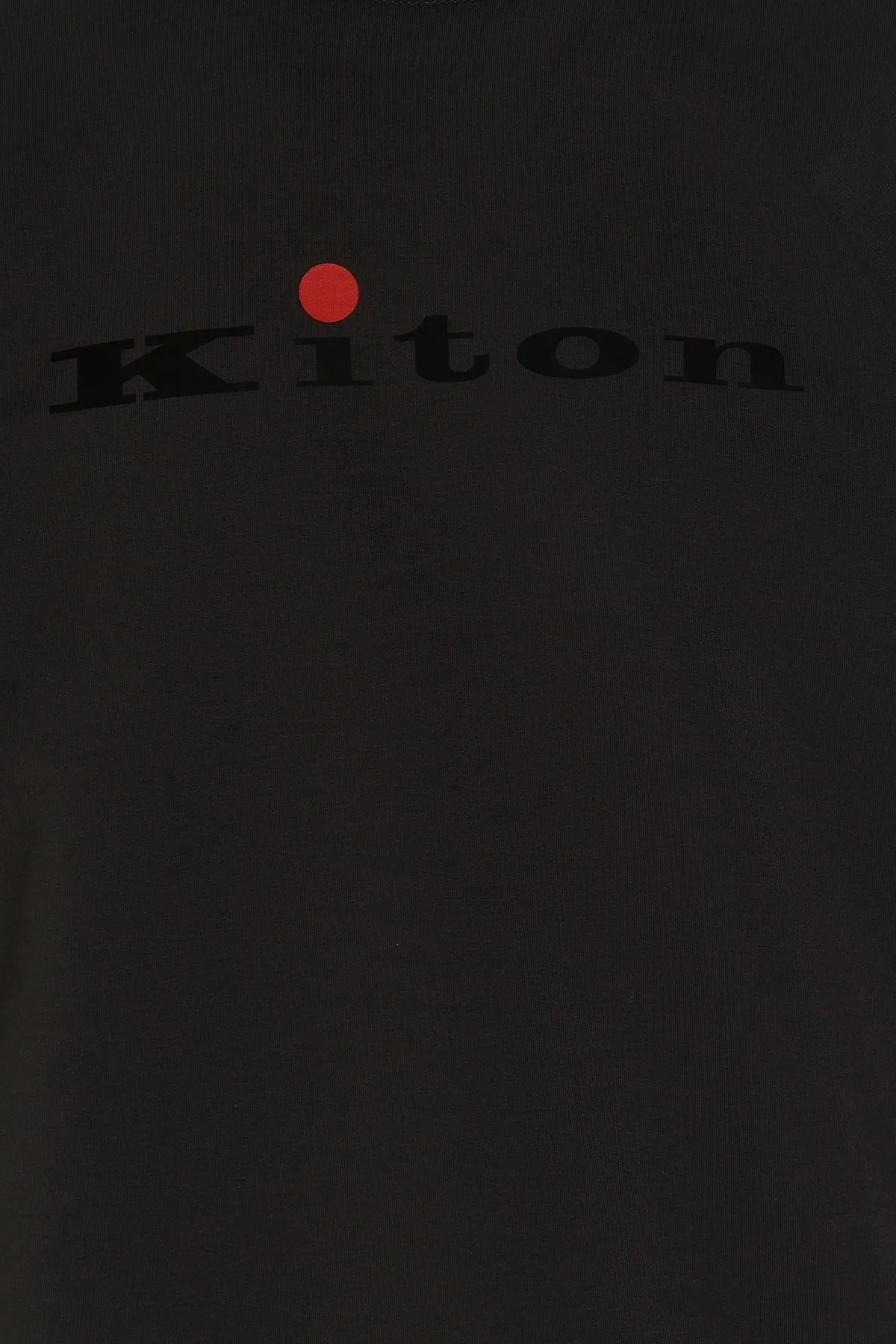 Kiton  |Crew Neck Long Sleeves Cotton Logo Sweatshirts