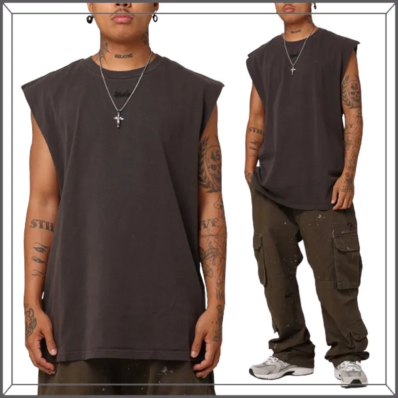 KSUBI  |Crew Neck Pullovers Sleeveless Street Style U-Neck Plain