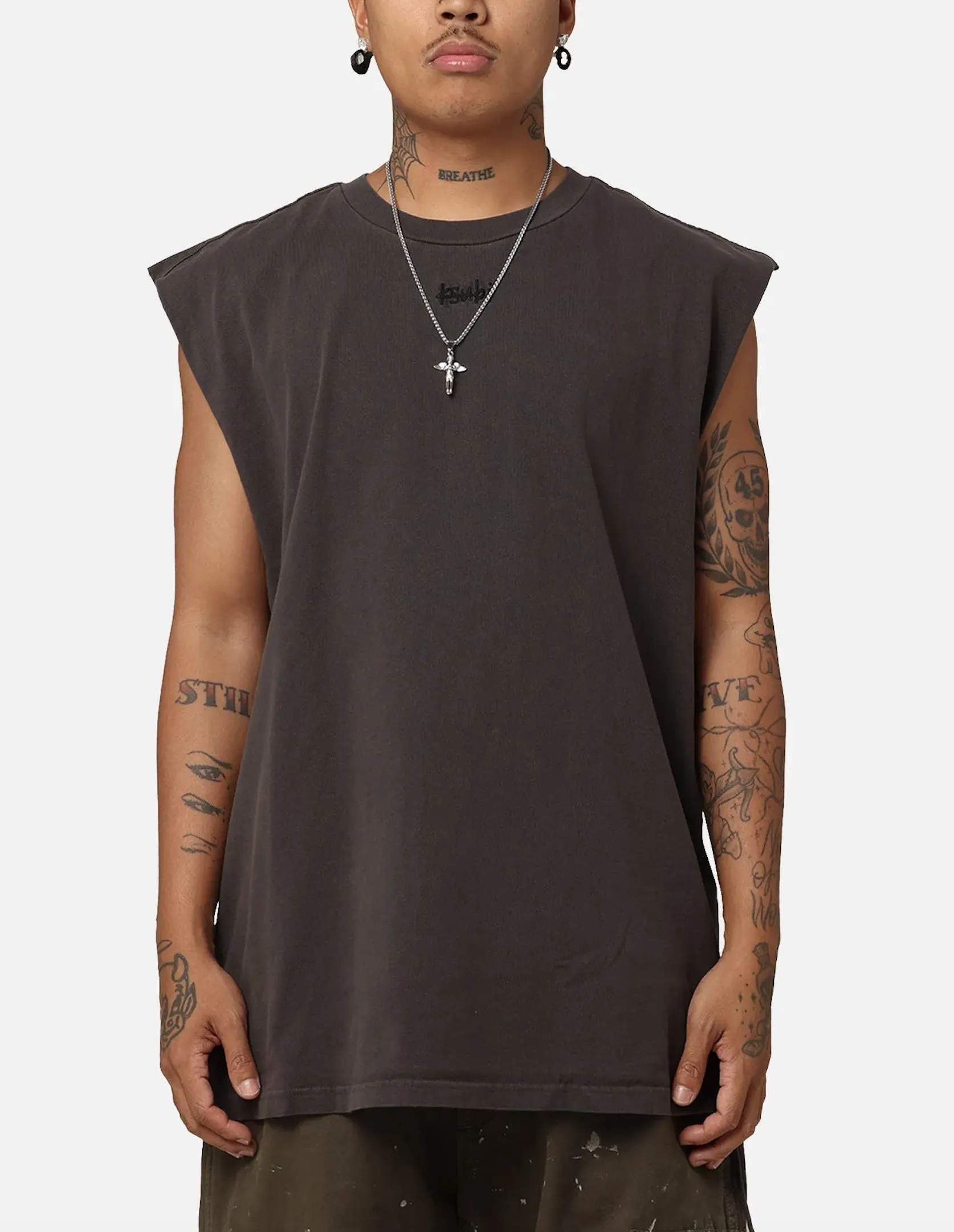 KSUBI  |Crew Neck Pullovers Sleeveless Street Style U-Neck Plain