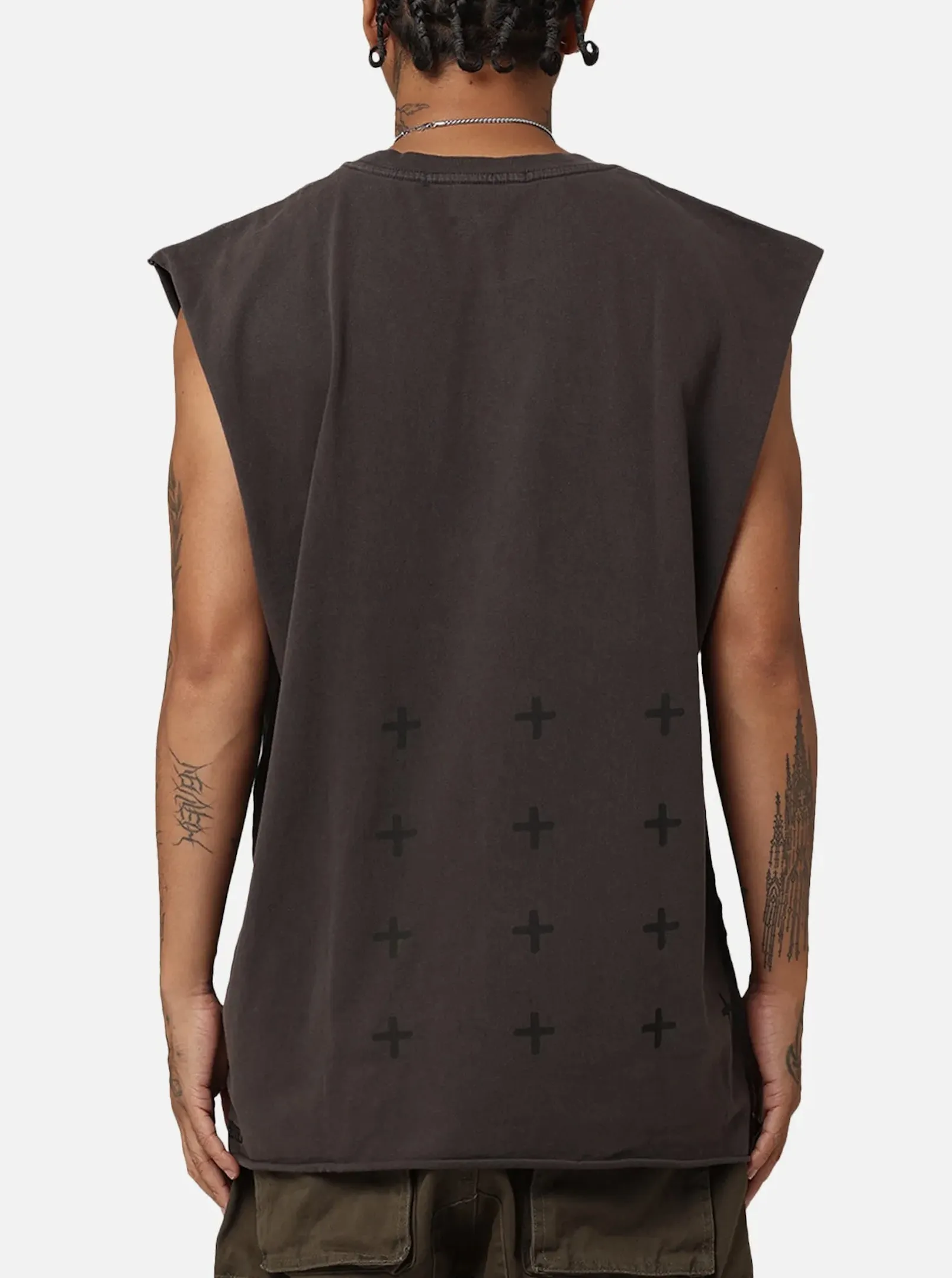 KSUBI  |Crew Neck Pullovers Sleeveless Street Style U-Neck Plain