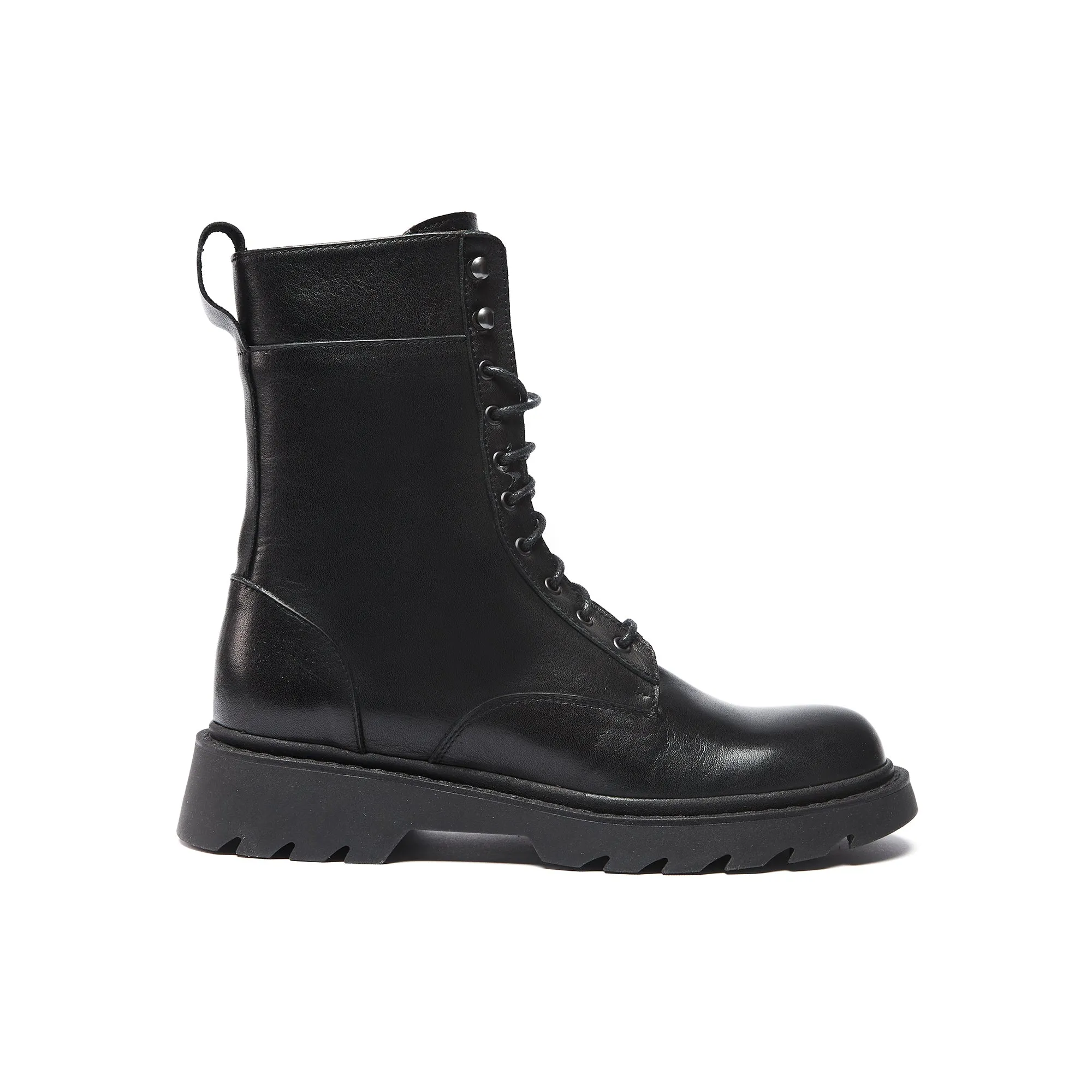 Lace-up ankle boot black