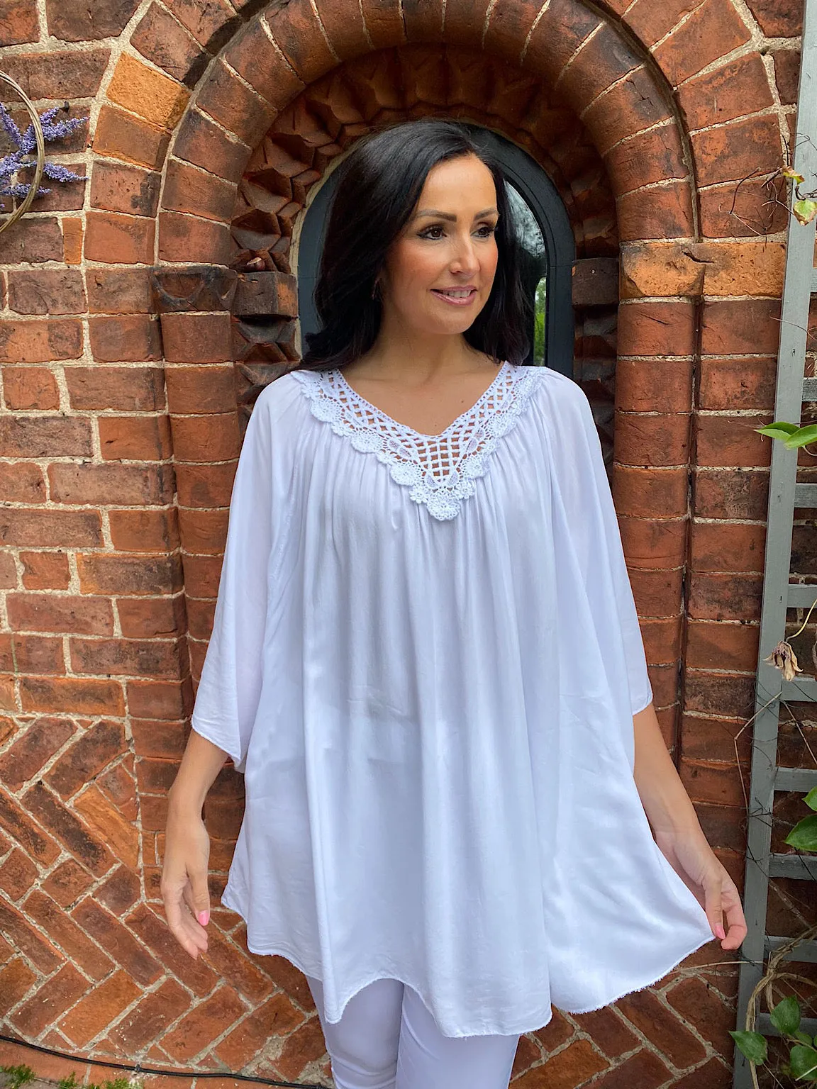 Lace V Neck Essential Top April