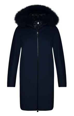 Ladies Cinzia Rocca Quilt Inset Hooded Coat