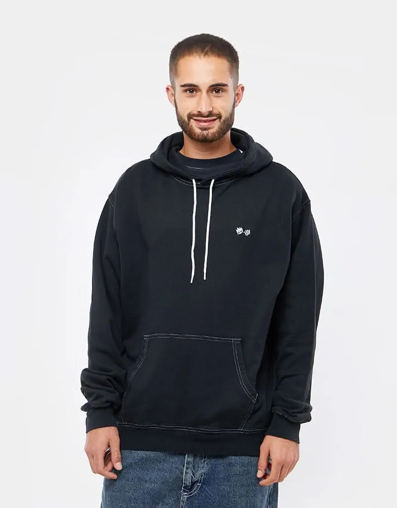 Last Resort AB x Spitfire Swirl Washed Pullover Hoodie - Black