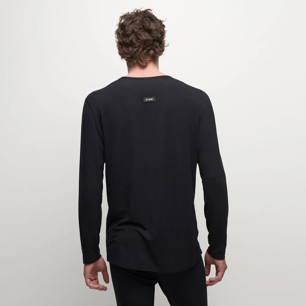 Le Bent Mens Core 200 Crew - Black - 2023