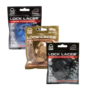 Lock Laces Pick Your Own 3-Pack No-Tie Shoelaces