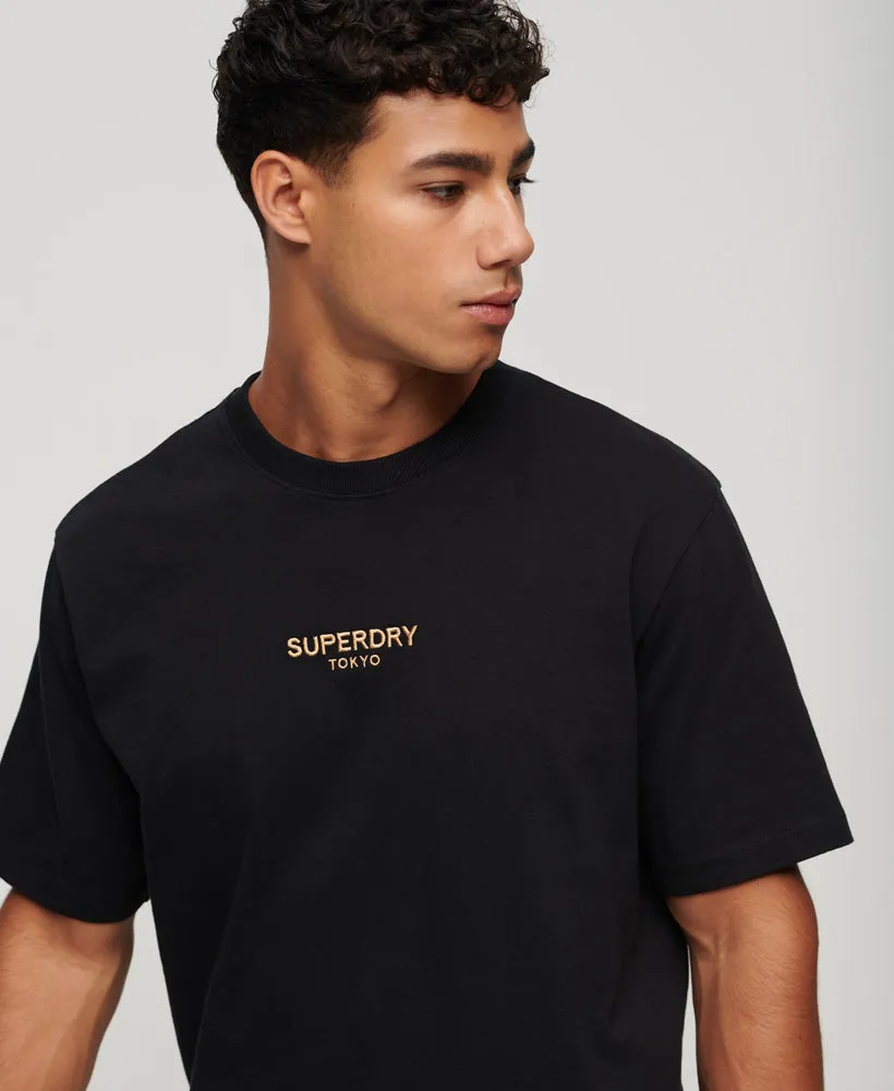 Luxury Sport Loose T-Shirt | Black/Gold