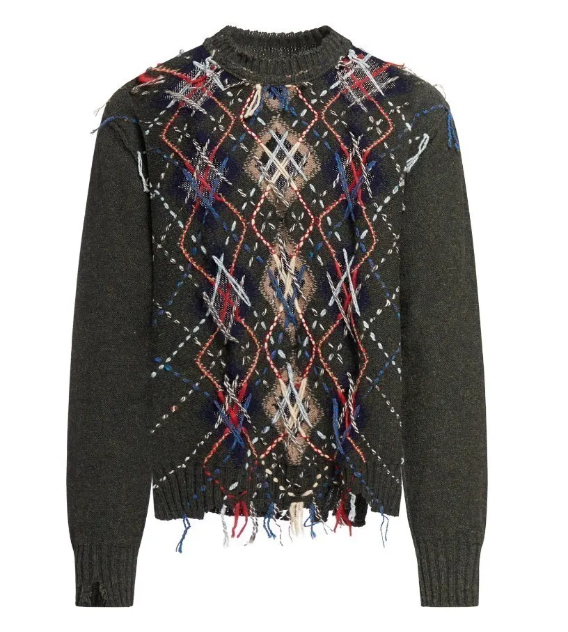 Maison Margiela  |Argile Wool Long Sleeves Designers Sweaters