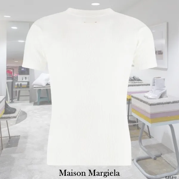 Maison Margiela  |Crew Neck Pullovers Unisex Plain Short Sleeves Handmade