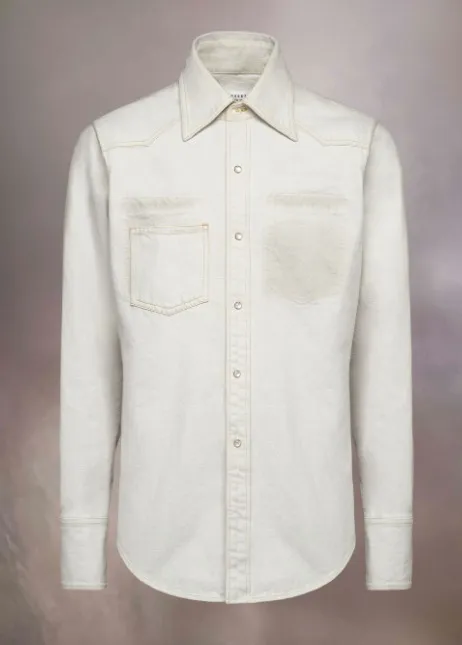 Maison Margiela  |Denim Long Sleeves Plain Cotton Designers Shirts