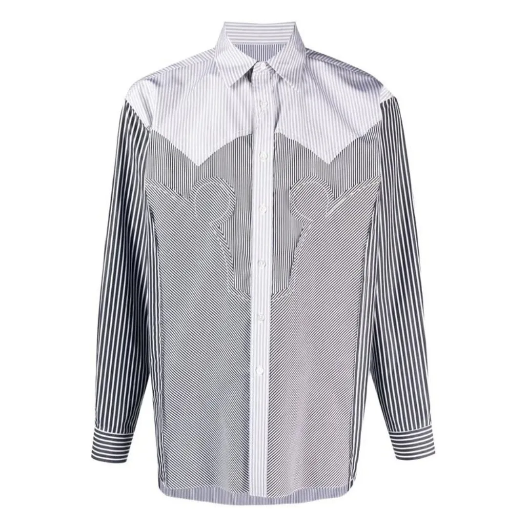 Maison Margiela  |Stripes Long Sleeves Cotton Designers Shirts