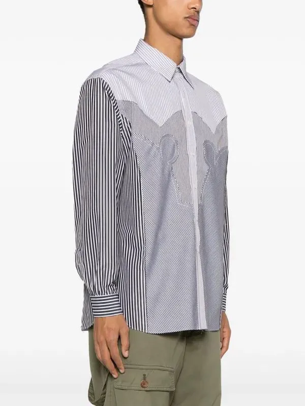 Maison Margiela  |Stripes Long Sleeves Cotton Designers Shirts