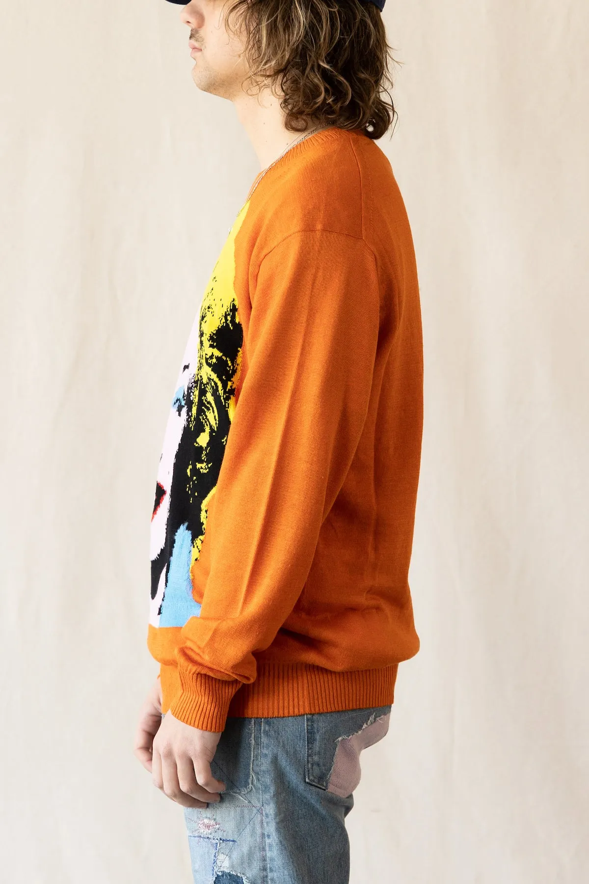 Marilyn Monroe Graphic Sweater - Orange