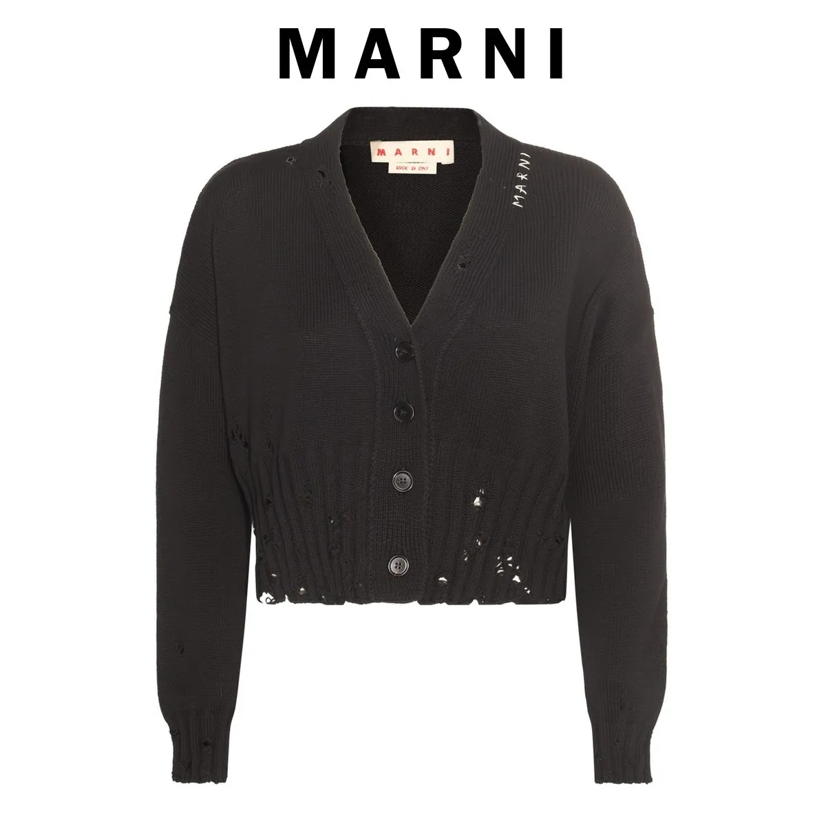 MARNI  |Casual Style Wool Long Sleeves Plain Cardigans