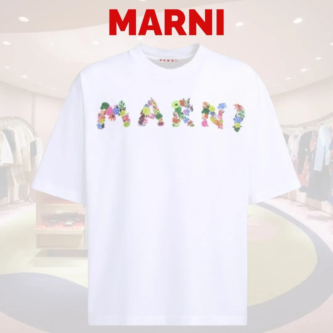 MARNI  |Crew Neck Pullovers Flower Patterns Street Style Plain