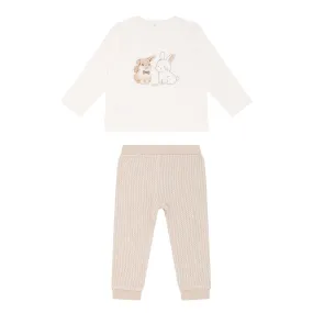 MAYORAL Two-Piece Bunny T-Shirt & Leggings Set - Walnut