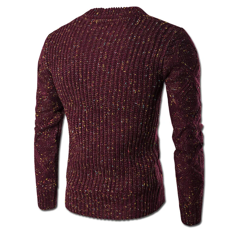 Men Knitted Sweaters and Pullovers Hombre Men's Casual Slim Fit Long Sleeved O Neck Sweaters Outwear Hombre SM6