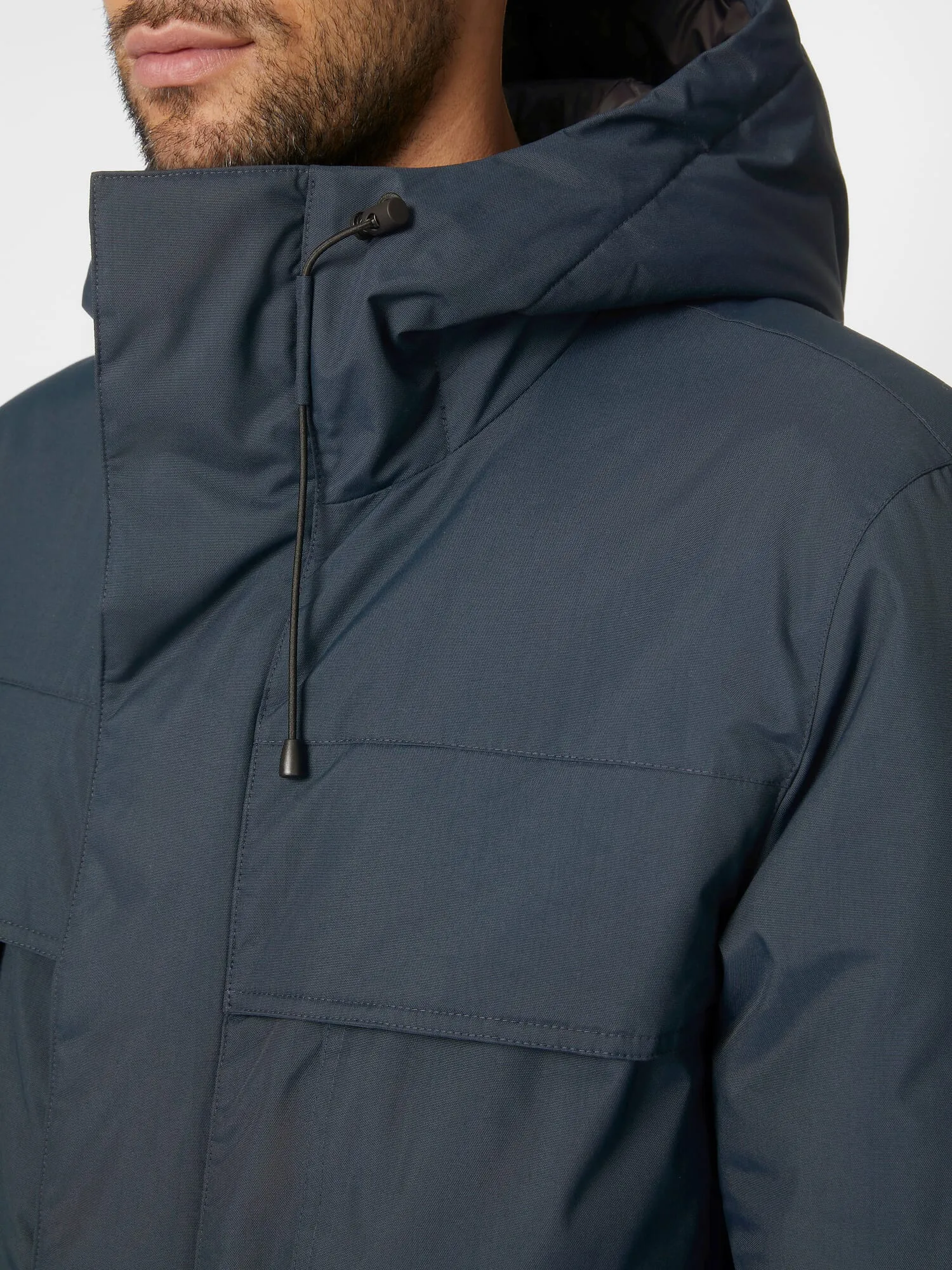 Men's hooded coat, Dark blue | Manufactum