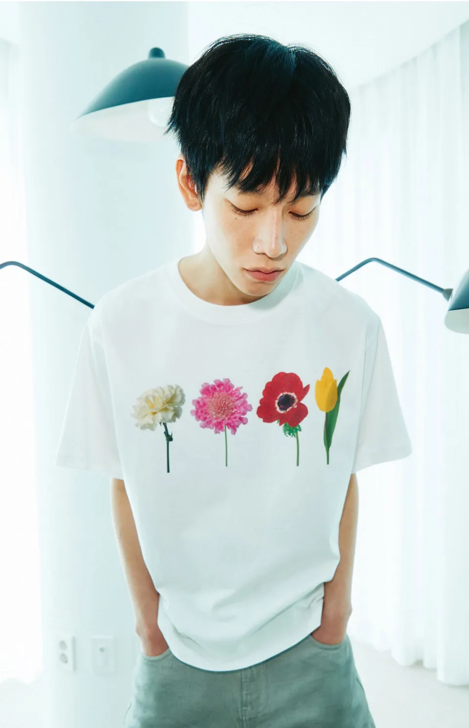 MISTER CHILD  |■MISTER CHILD■ FLOWER GARDEN T-SHIRTS white / unisex