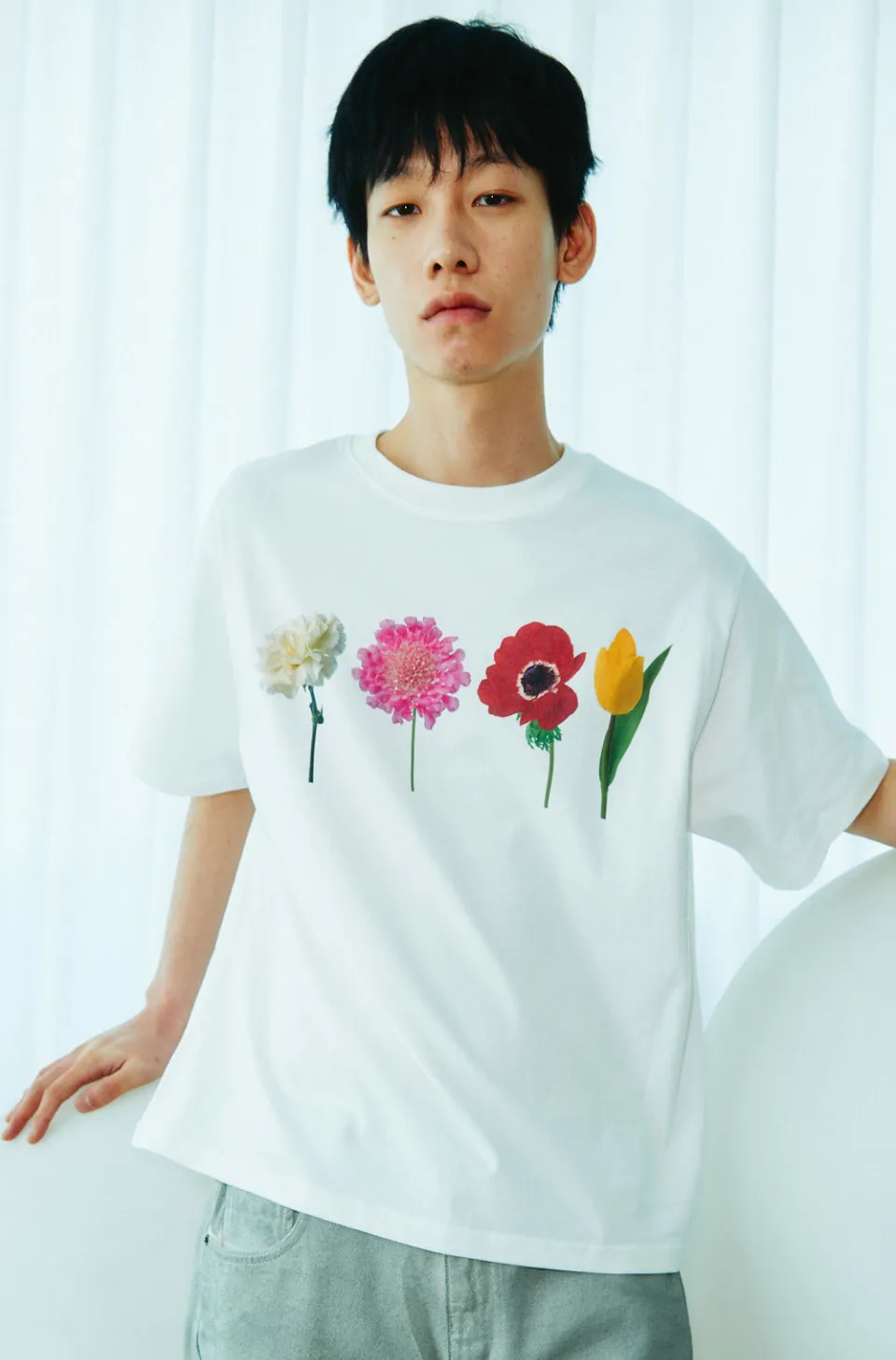 MISTER CHILD  |■MISTER CHILD■ FLOWER GARDEN T-SHIRTS white / unisex