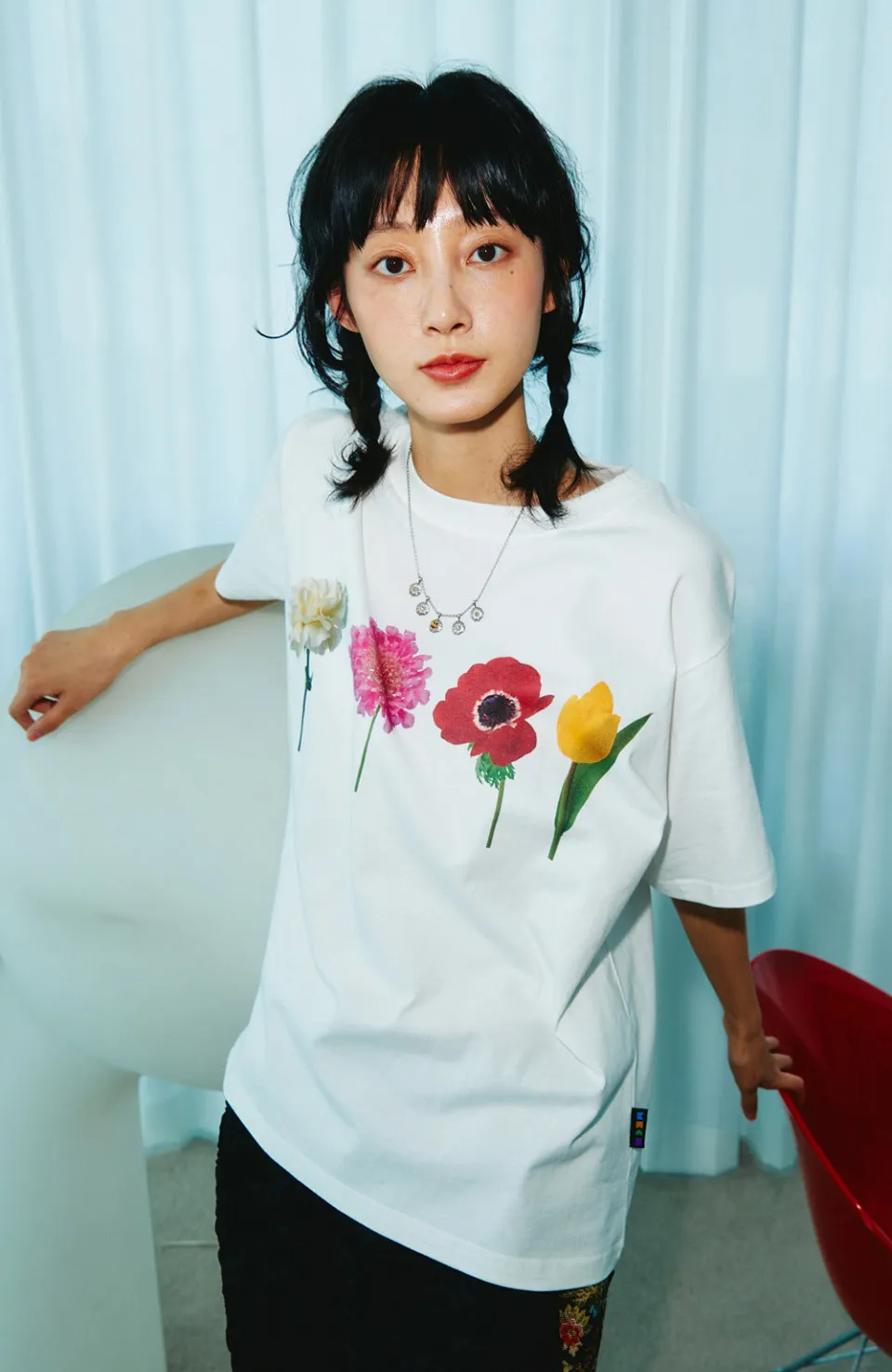 MISTER CHILD  |■MISTER CHILD■ FLOWER GARDEN T-SHIRTS white / unisex