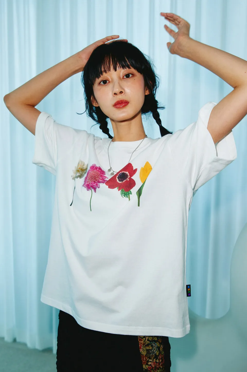 MISTER CHILD  |■MISTER CHILD■ FLOWER GARDEN T-SHIRTS white / unisex