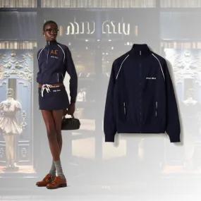 MiuMiu  |Casual Style Long Sleeves Elegant Style Logo