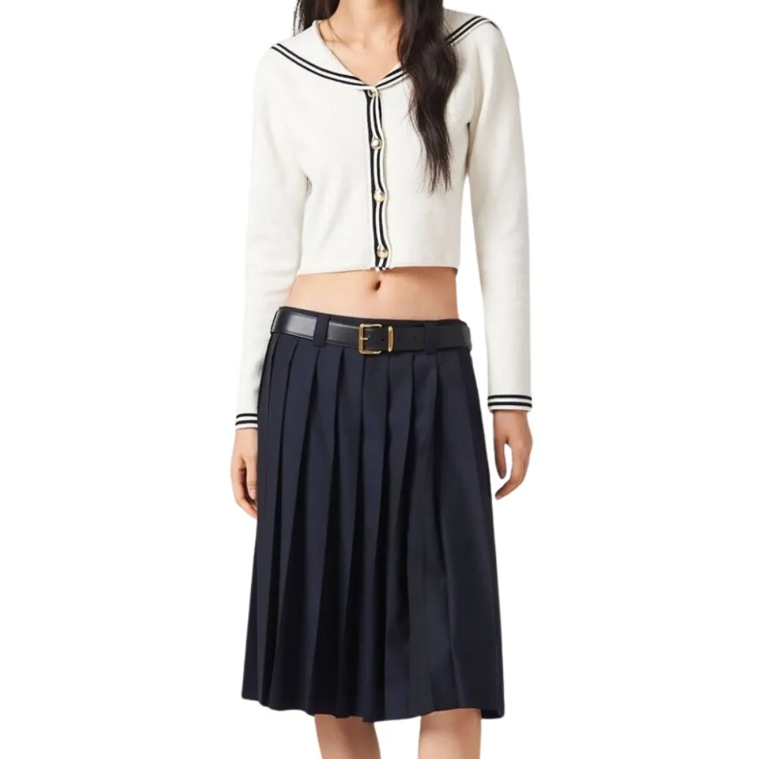 MiuMiu  |Casual Style Long Sleeves Plain Cotton Cardigans