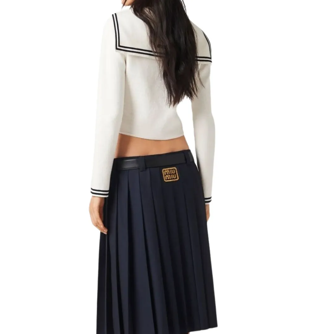 MiuMiu  |Casual Style Long Sleeves Plain Cotton Cardigans