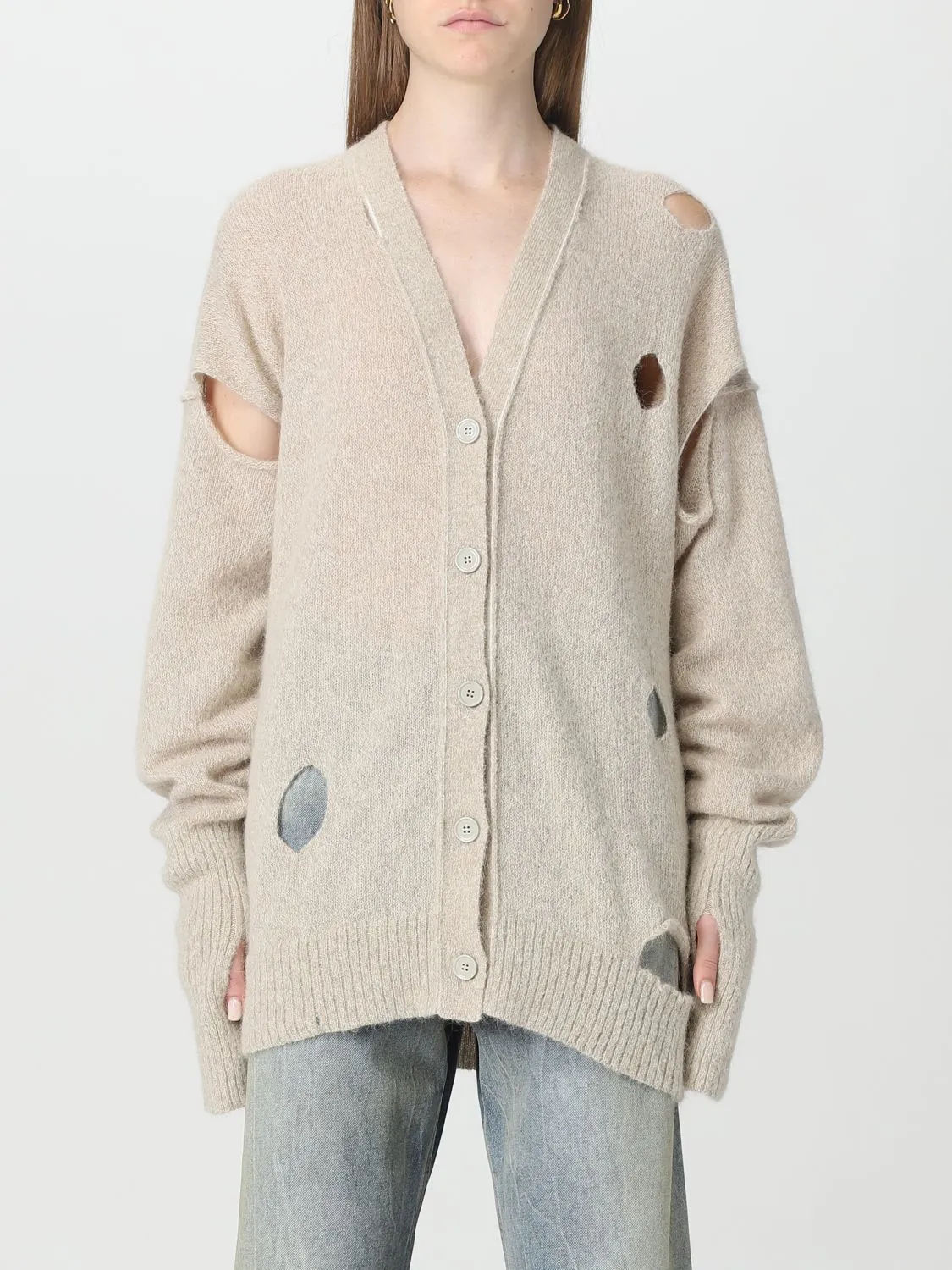 MM6 Maison Margiela  |Long Sleeves Plain Cardigans