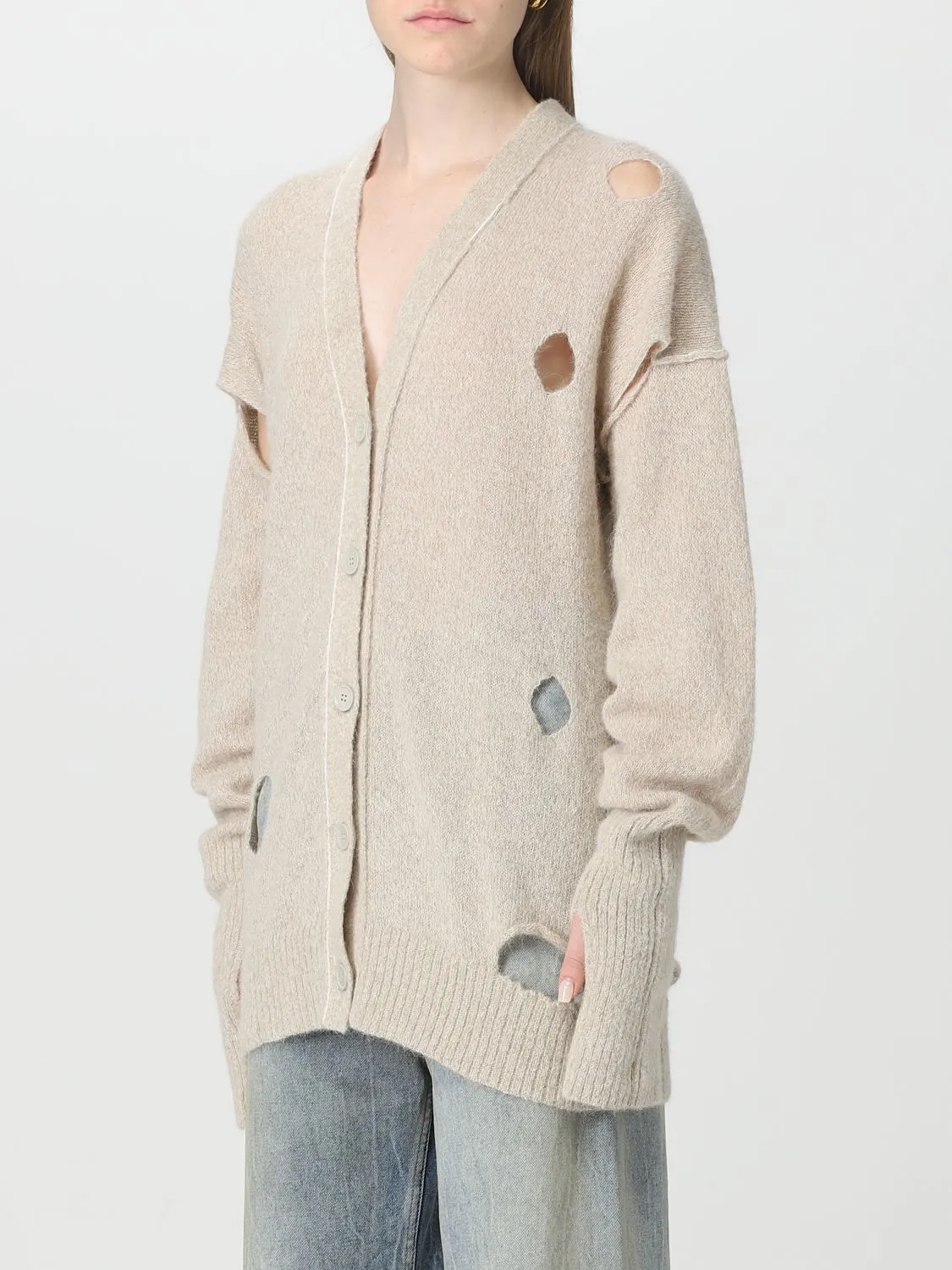 MM6 Maison Margiela  |Long Sleeves Plain Cardigans