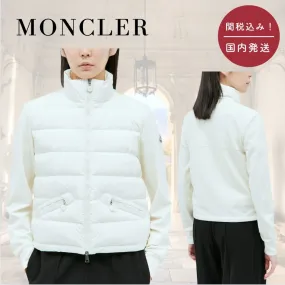 MONCLER  |Blended Fabrics Long Sleeves Logo Cardigans