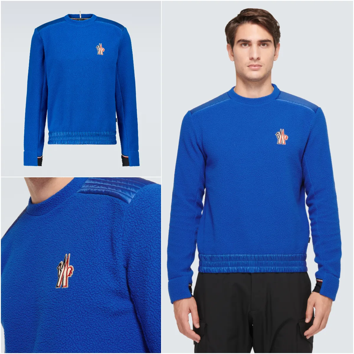 MONCLER  |Crew Neck Pullovers Blended Fabrics Street Style