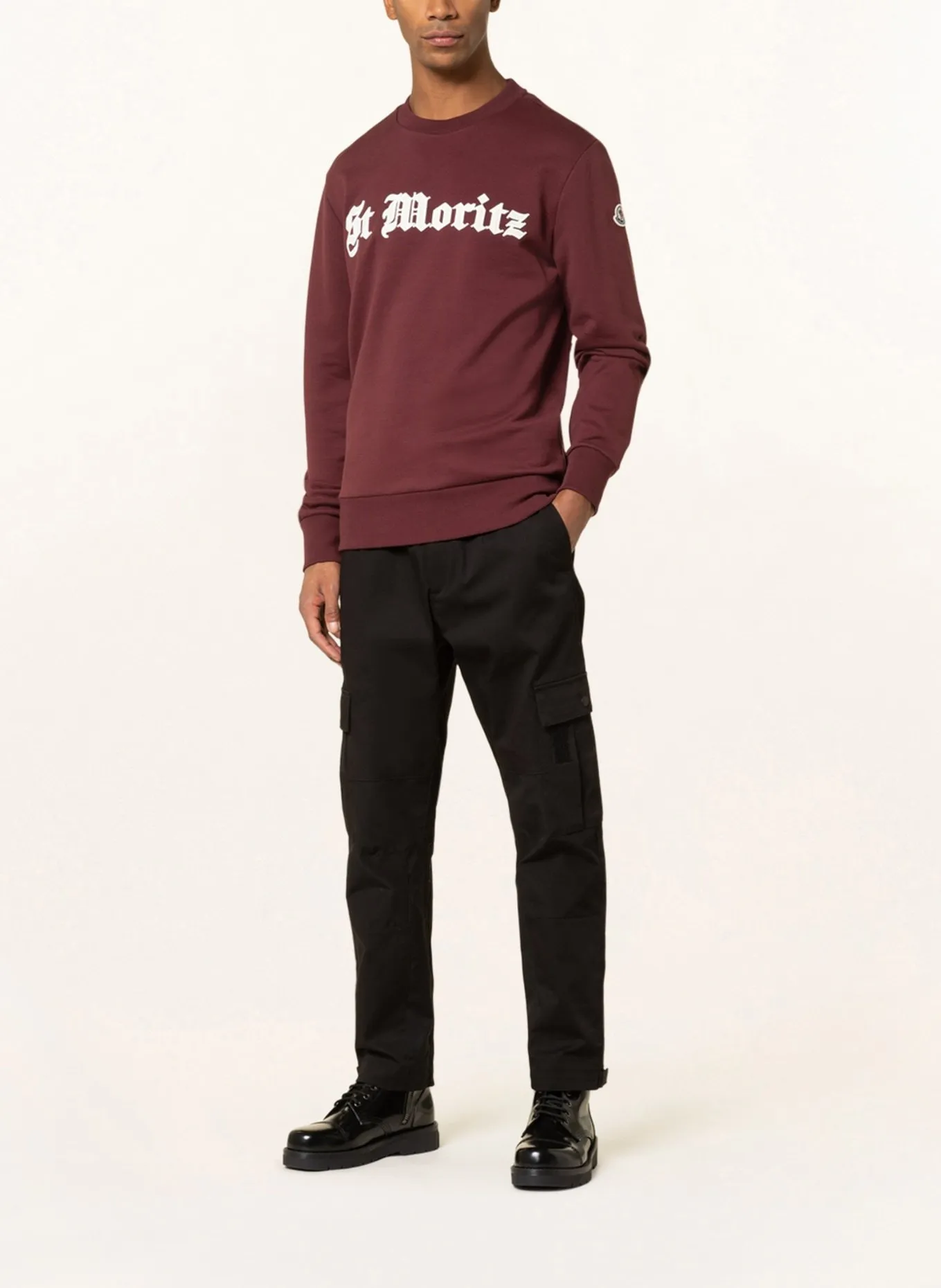 MONCLER  |Crew Neck Pullovers Unisex Blended Fabrics Street Style