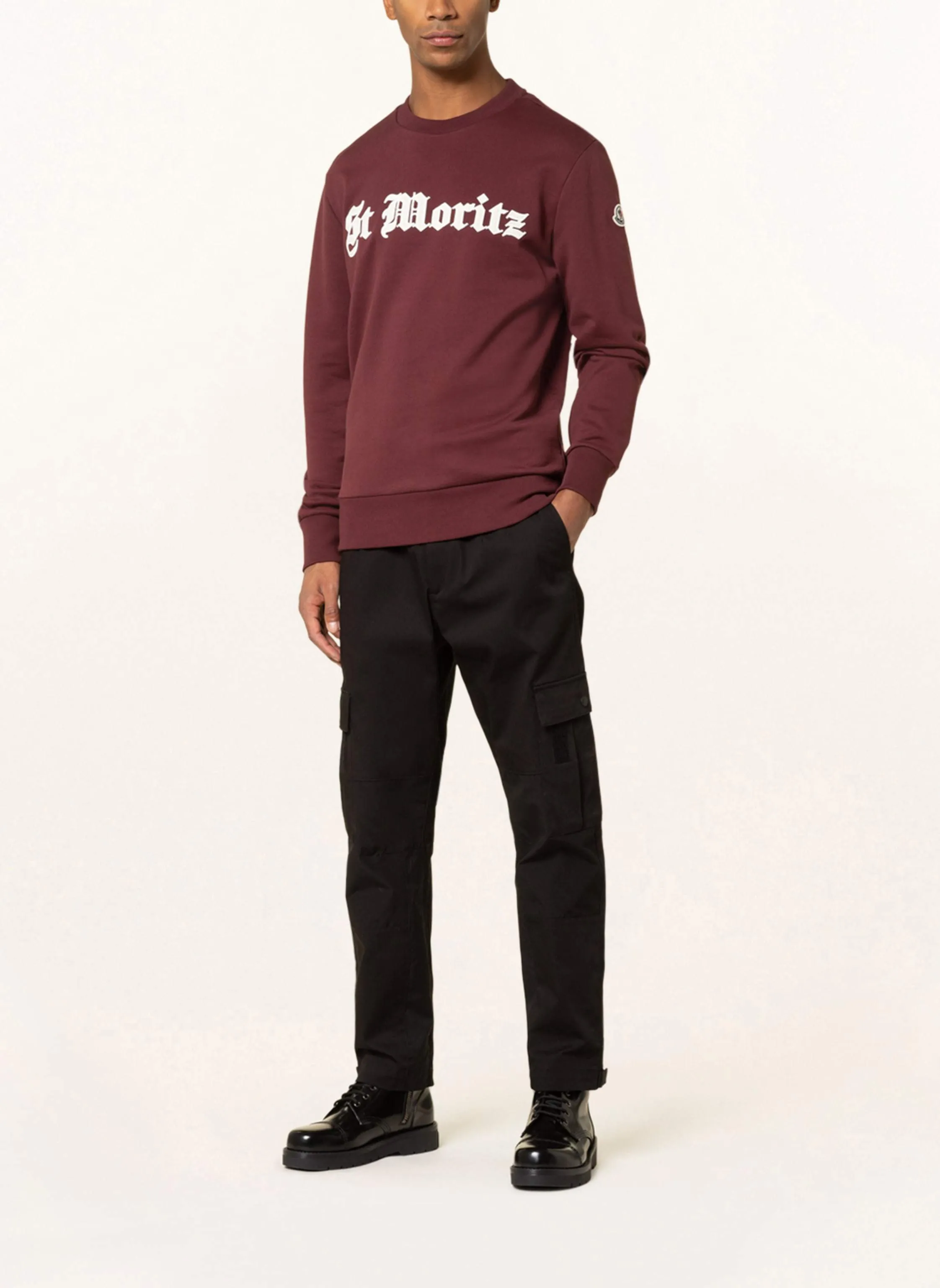 MONCLER  |Crew Neck Pullovers Unisex Blended Fabrics Street Style