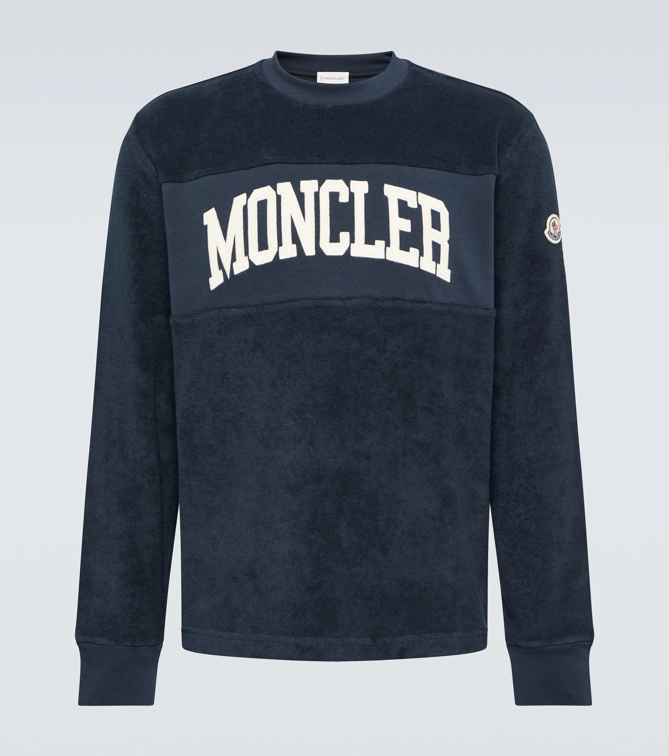 MONCLER  |Crew Neck Pullovers Wool Sweat Blended Fabrics Street Style