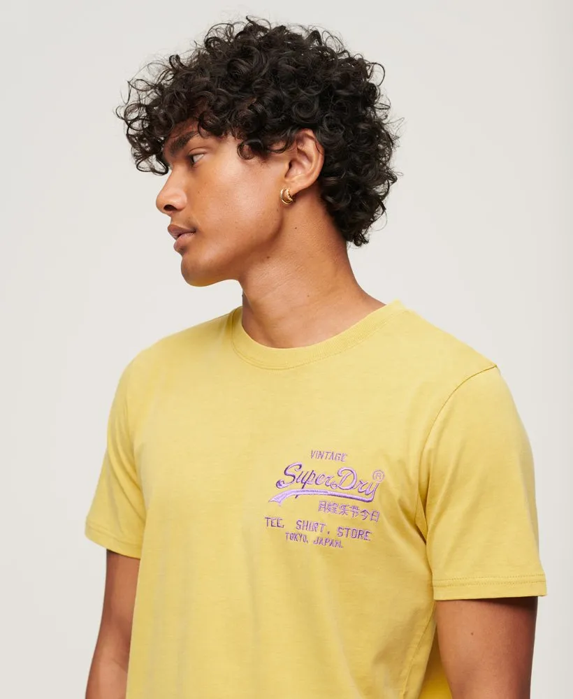 Neon Vintage Logo T-Shirt | Oil Yellow