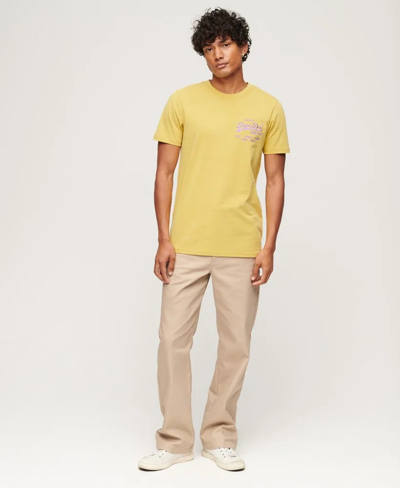 Neon Vintage Logo T-Shirt | Oil Yellow