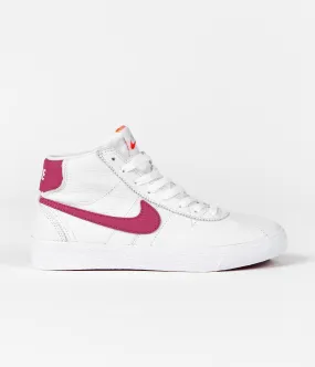 Nike SB Womens Bruin High Shoes - White / Sweet Beet - White - Sweet Beet