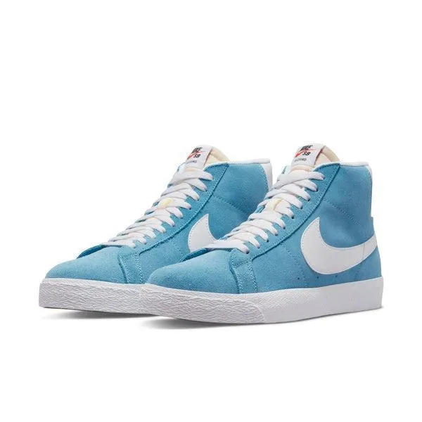 Nike SB Zoom Blazer Mid Cerulean Blue - White