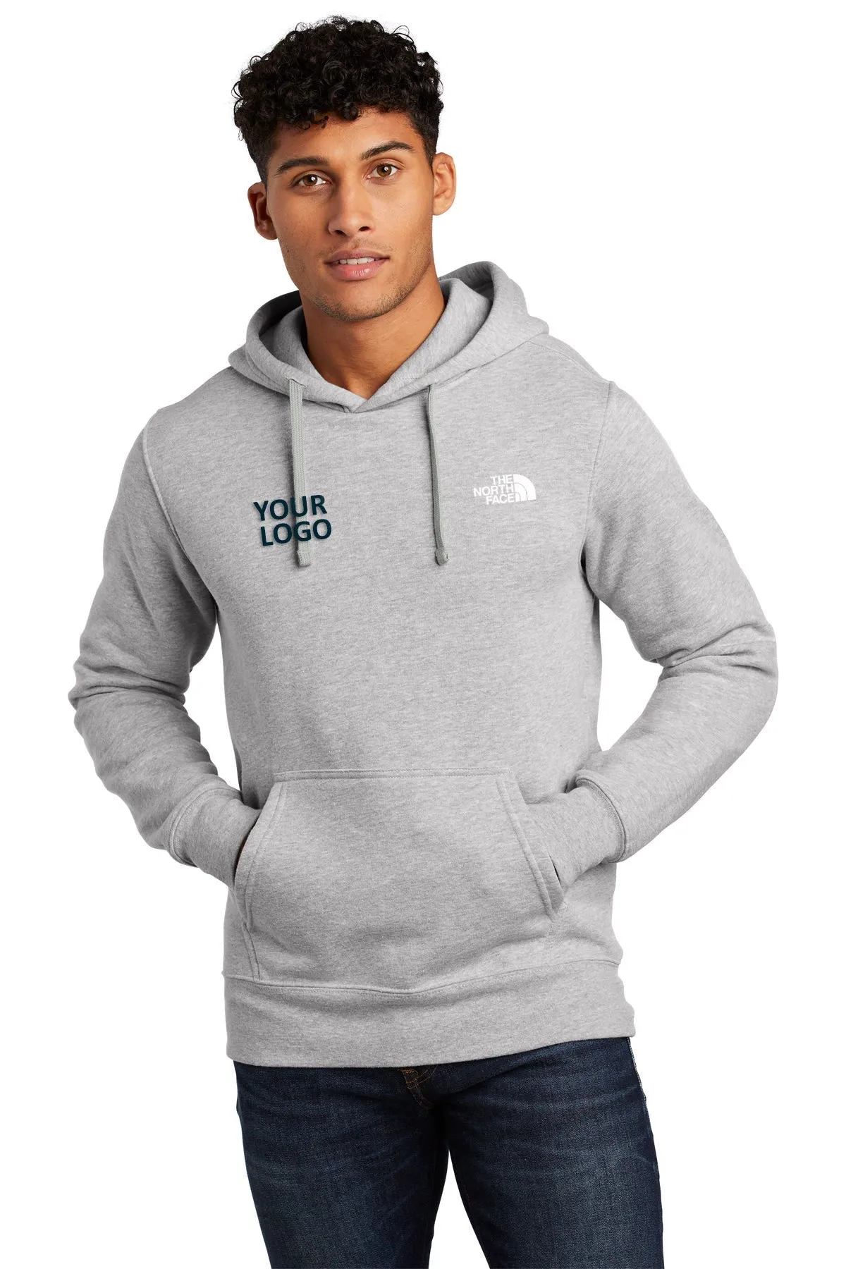 North Face Chest Logo Hoodie NF0A7V9B TNF Light Grey Heather