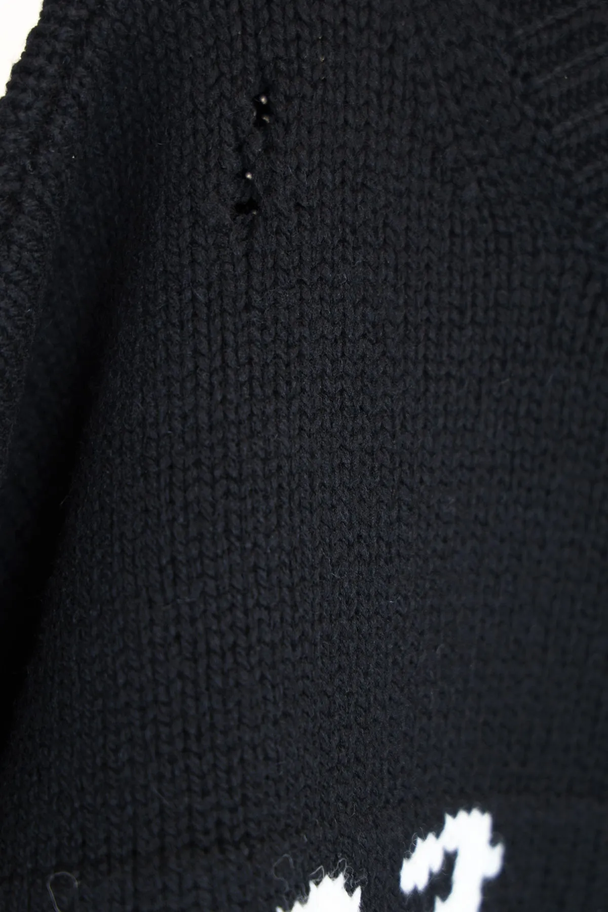 Numbers Knit Sweater - Black/White