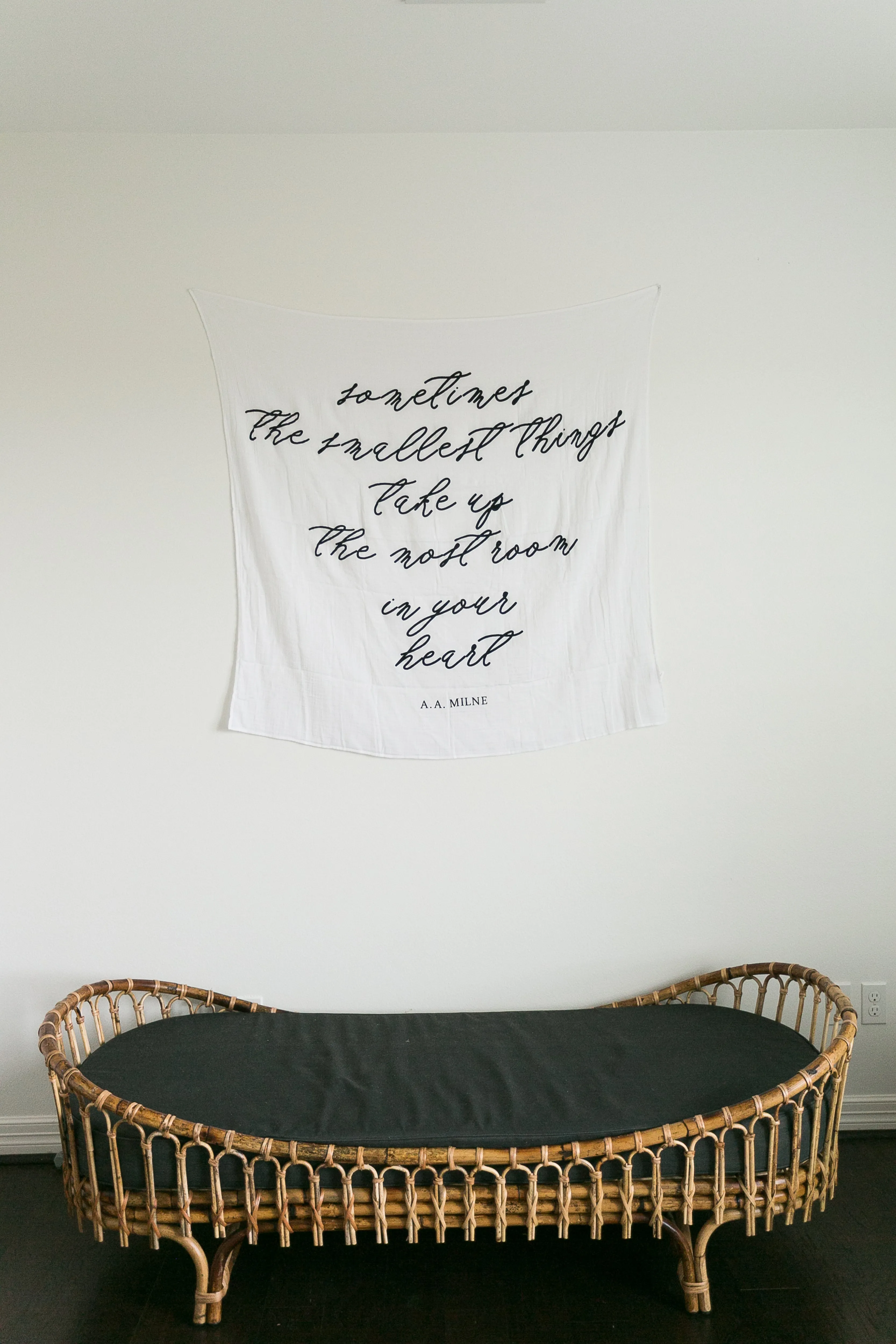 Organic Swaddle + Wall Art - Sometimes the smallest things